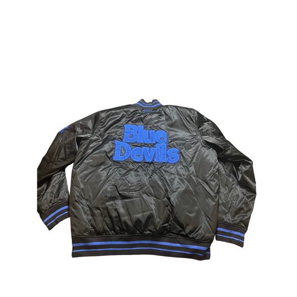 Duke University basketball Destroyer Jacket Satin Black Blue Devils Varsity XXL - Picture 4 of 10